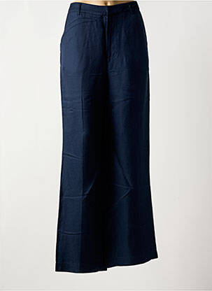 Pantalon large tissage crêpe taille haute bleu SCOTCH & SODA femme
