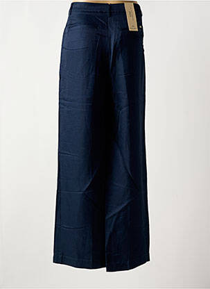 Pantalon large tissage crêpe taille haute bleu SCOTCH & SODA femme
