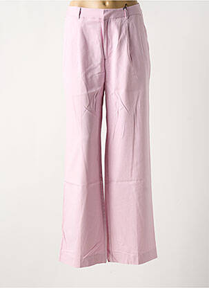 Pantalon flare fermeture zippée sous rabat avec crochet taille haute violet SCOTCH & SODA femme