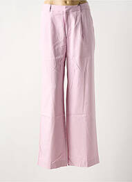 Pantalon flare fermeture zippée sous rabat avec crochet taille haute violet SCOTCH & SODA femme