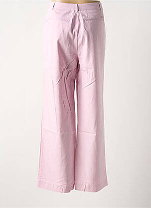 Pantalon flare fermeture zippée sous rabat avec crochet taille haute violet SCOTCH & SODA femme