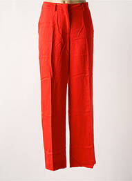 Pantalon flare fermeture zippée sous rabat avec crochet taille haute rouge SCOTCH & SODA femme