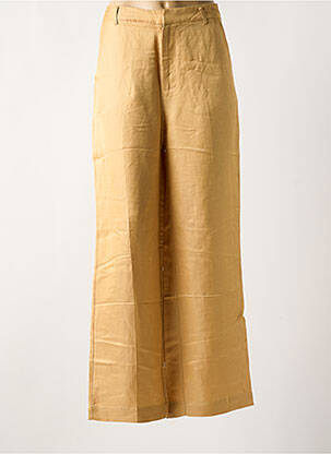 Pantalon flare fermeture zippée sous rabat avec crochet taille haute or SCOTCH & SODA femme