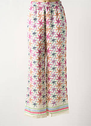Pantalon droit tissage popeline taille normale beige SCOTCH & SODA femme