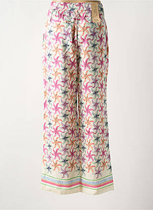 Pantalon droit tissage popeline taille normale beige SCOTCH & SODA femme