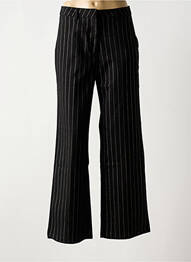 Pantalon flare fermeture zippée sous rabat avec crochet taille haute noir SCOTCH & SODA femme