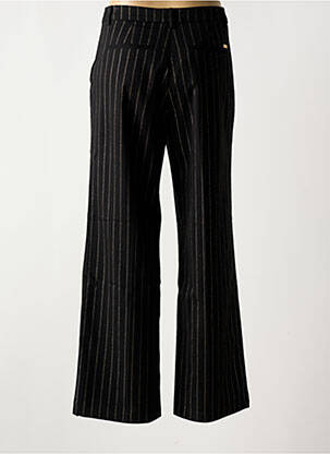 Pantalon flare fermeture zippée sous rabat avec crochet taille haute noir SCOTCH & SODA femme