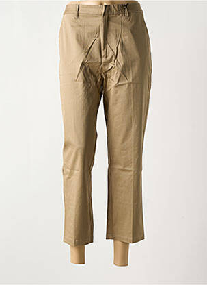 Pantalon 7/8 taille à pinces taille normale marron SCOTCH & SODA femme