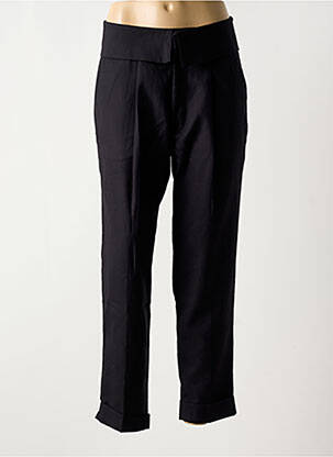 Pantalon chino tissage popeline taille haute noir SCOTCH & SODA femme
