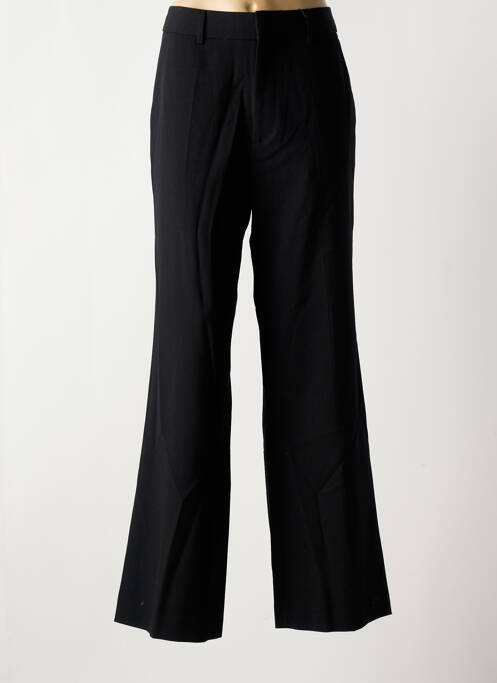 Pantalon flare fermeture zippée sous rabat avec crochet taille haute noir SCOTCH & SODA femme