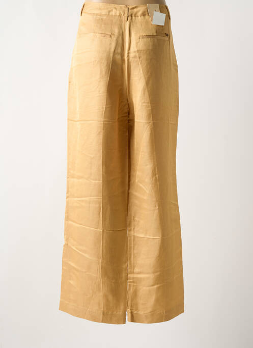 Pantalon flare fermeture zippée sous rabat avec crochet taille haute or SCOTCH & SODA femme