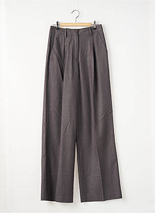 Pantalon large taille à pinces taille haute gris SCOTCH & SODA femme