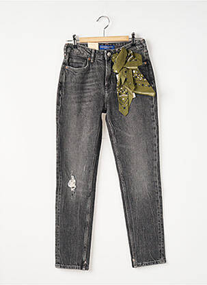 Jeans coupe slim effet usé délavé taille haute gris SCOTCH & SODA femme