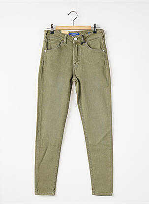 Jeans skinny taille haute taille haute vert SCOTCH & SODA femme