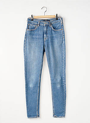Jeans coupe slim stretch taille haute bleu SCOTCH & SODA femme