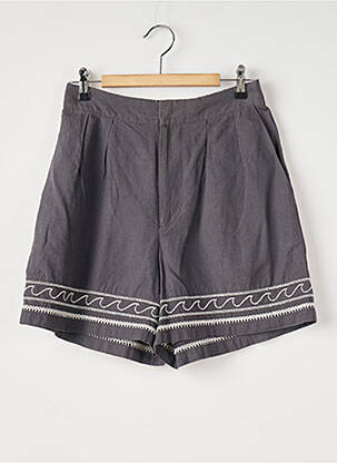 Short fermeture zippée sous rabat avec crochet taille normale gris SCOTCH & SODA femme