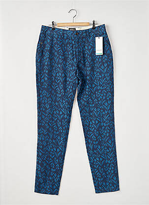 Pantalon chino fermeture zippée sous rabat avec crochet taille haute bleu SCOTCH & SODA femme