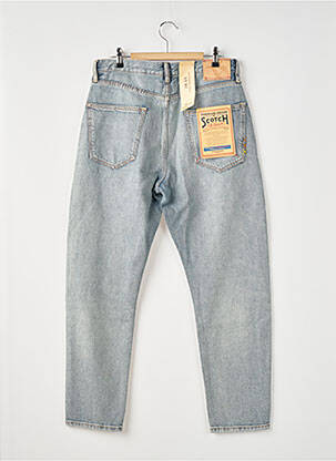 Jeans coupe droite effet usé délavé taille normale bleu SCOTCH & SODA femme