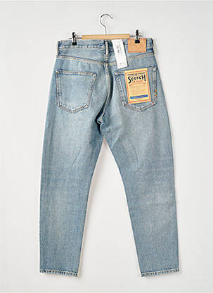 Jeans coupe droite effet usé délavé taille normale bleu SCOTCH & SODA femme