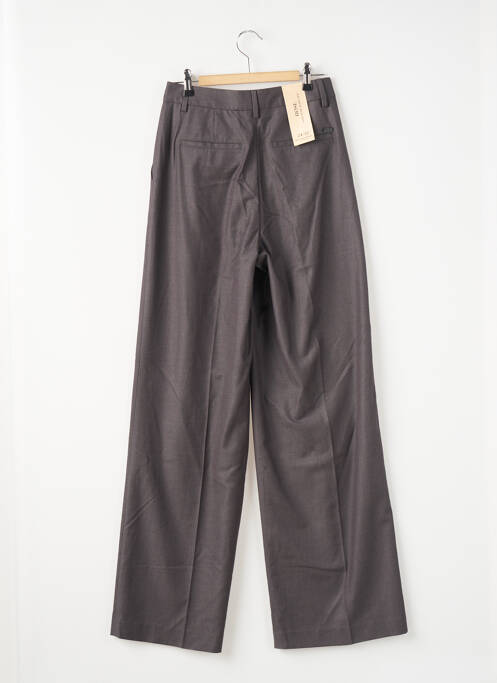 Pantalon large taille à pinces taille haute gris SCOTCH & SODA femme