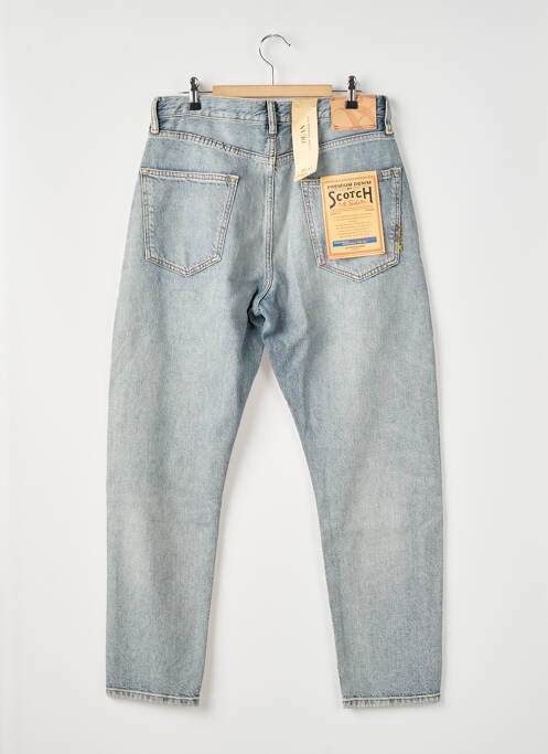 Jeans coupe droite effet usé délavé taille normale bleu SCOTCH & SODA femme