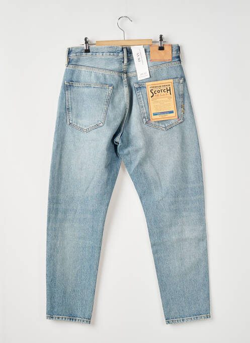 Jeans coupe droite effet usé délavé taille normale bleu SCOTCH & SODA femme