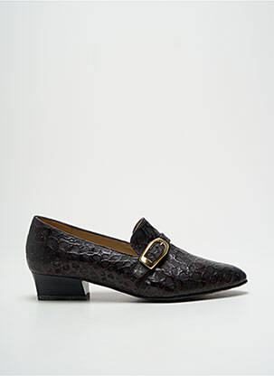 Mocassins tissage satiné talon plat jusqu'à 3cm gris JB MARTIN femme