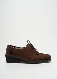 Derbies tissage satiné talon de 4 à 6cm marron FORTUNA SCHUHE femme