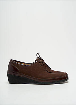 Derbies tissage satiné talon de 4 à 6cm marron FORTUNA SCHUHE femme