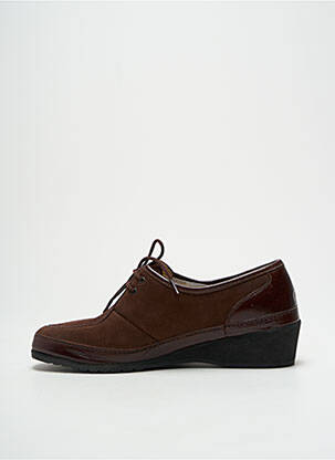 Derbies tissage satiné talon de 4 à 6cm marron FORTUNA SCHUHE femme