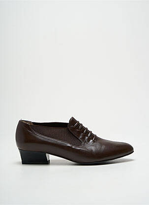 Mocassins tissage satiné talon plat jusqu'à 3cm marron JB MARTIN femme
