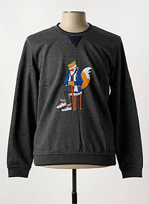Pull col rond manches longues gris fonce CH. K. WILLIAMS homme
