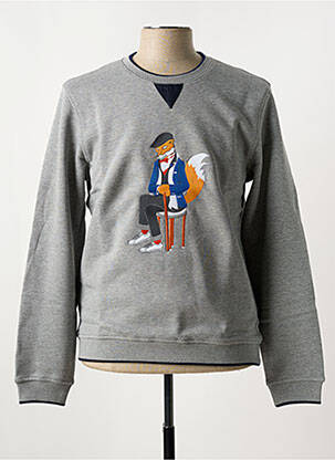 Pull col rond manches longues gris CH. K. WILLIAMS homme