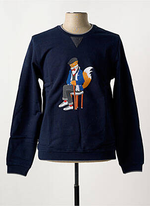 Pull col rond manches longues bleu CH. K. WILLIAMS homme