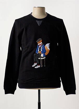 Pull col rond manches longues noir CH. K. WILLIAMS homme