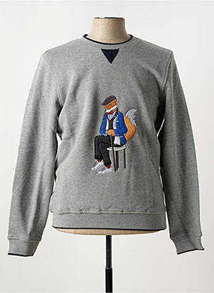 Pull col rond manches longues gris clair CH. K. WILLIAMS homme