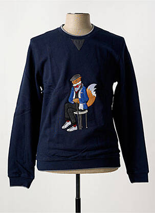 Pull col rond manches longues bleu CH. K. WILLIAMS homme