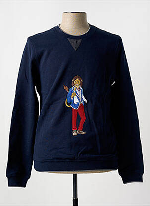 Pull col rond manches longues bleu CH. K. WILLIAMS homme