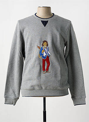 Pull col rond manches longues gris CH. K. WILLIAMS homme