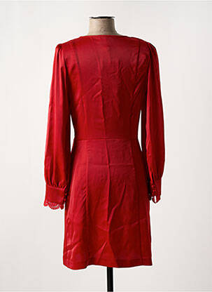 Robe courte manches longues manches longues rouge SYMBIOSE femme