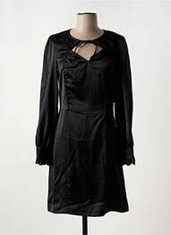 Robe courte manches longues manches longues noir SYMBIOSE femme