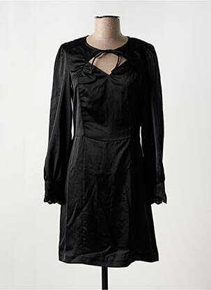 Robe courte manches longues manches longues noir SYMBIOSE femme