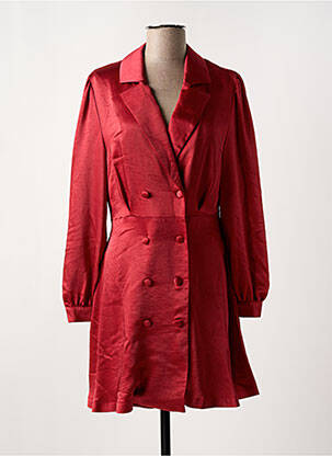 Robe courte manches longues manches longues rouge SYMBIOSE femme