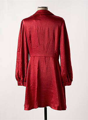 Robe courte manches longues manches longues rouge SYMBIOSE femme