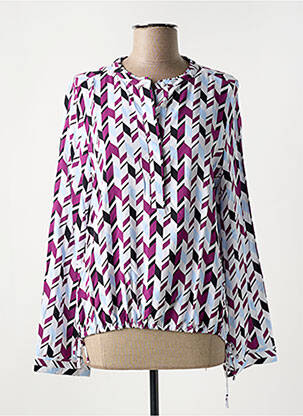 Blouse imprimé fantaisie manches longues violet BROADWAY femme