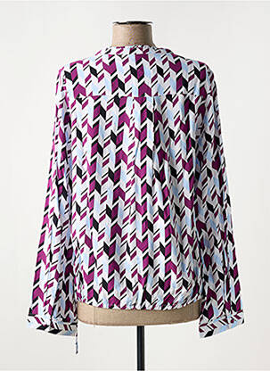 Blouse imprimé fantaisie manches longues violet BROADWAY femme