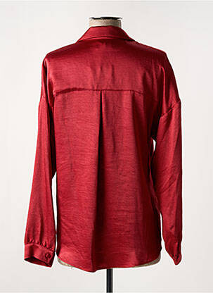 Chemisier coupe fluide manches longues rouge SYMBIOSE femme