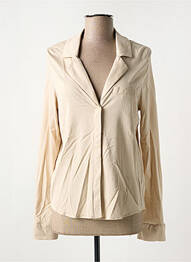 Chemisier coupe cintrée manches longues beige SYMBIOSE femme