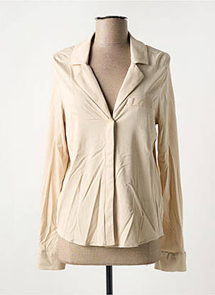 Chemisier coupe cintrée manches longues beige SYMBIOSE femme
