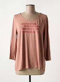 T-shirt sérigraphie manches 3/4 rose BROADWAY femme